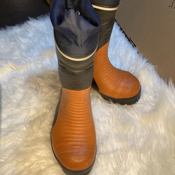 Viking Class 1 Footwear LM 60642 9603 Orange & Black Steel Toe Boots Size 5 Read - Picture 9 of 11